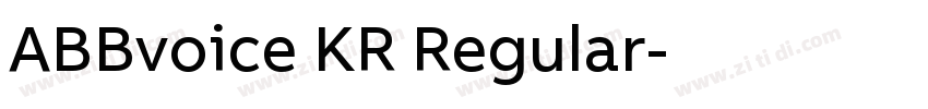 ABBvoice KR Regular字体转换